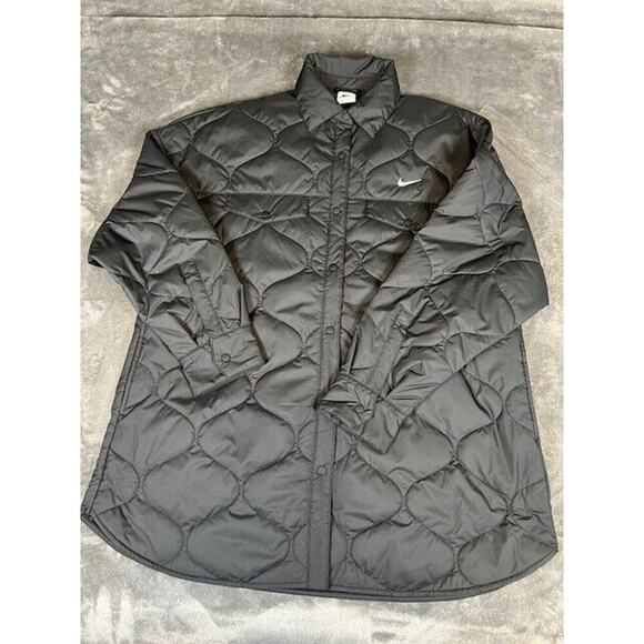 Nike Jackets & Blazers - Nike Women's Sportswear Quilted Puffy Coat Trench Size M BLACK FB8732-010